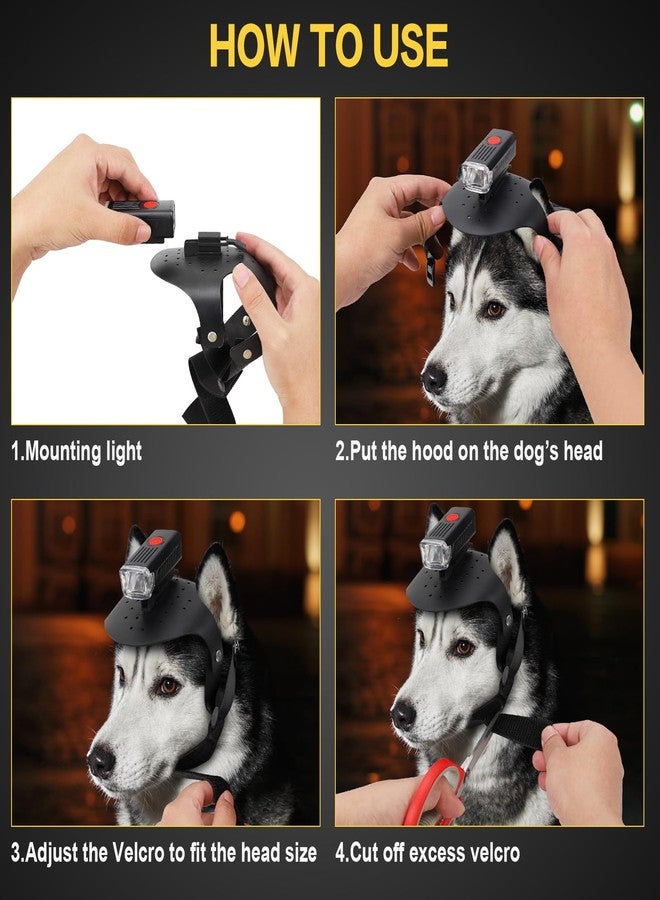 Wercokt Dog Head Lights for Small and Medium Sized Dogs, 3 Light Modes Dog Collar Light, USB Rechargeable Waterproof Pet Walking Accessories, for Dog Lights for Night Walking Camping - Image 4